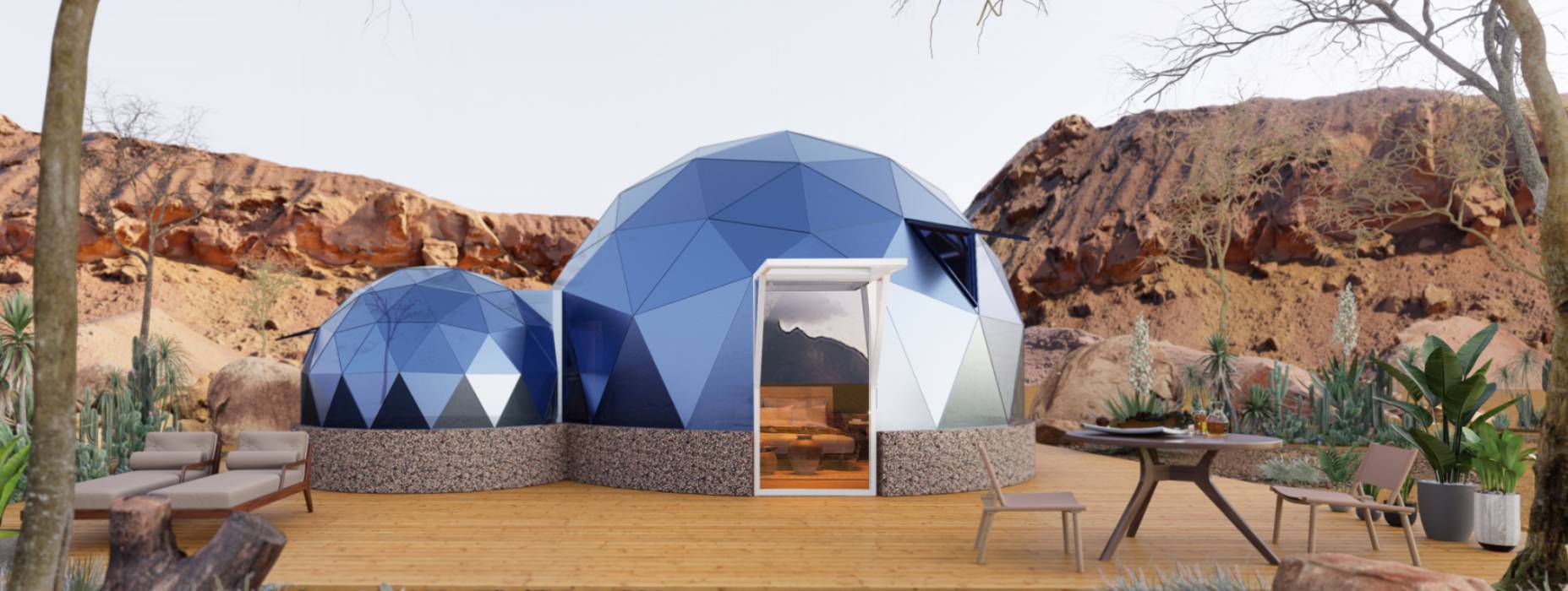 建平县球形智能光伏玻璃星空房